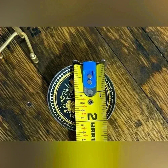 Damascene Gold Dove Design Round Decorative Mini Plate by Midas of Toledo Spain - Picture 6 of 8